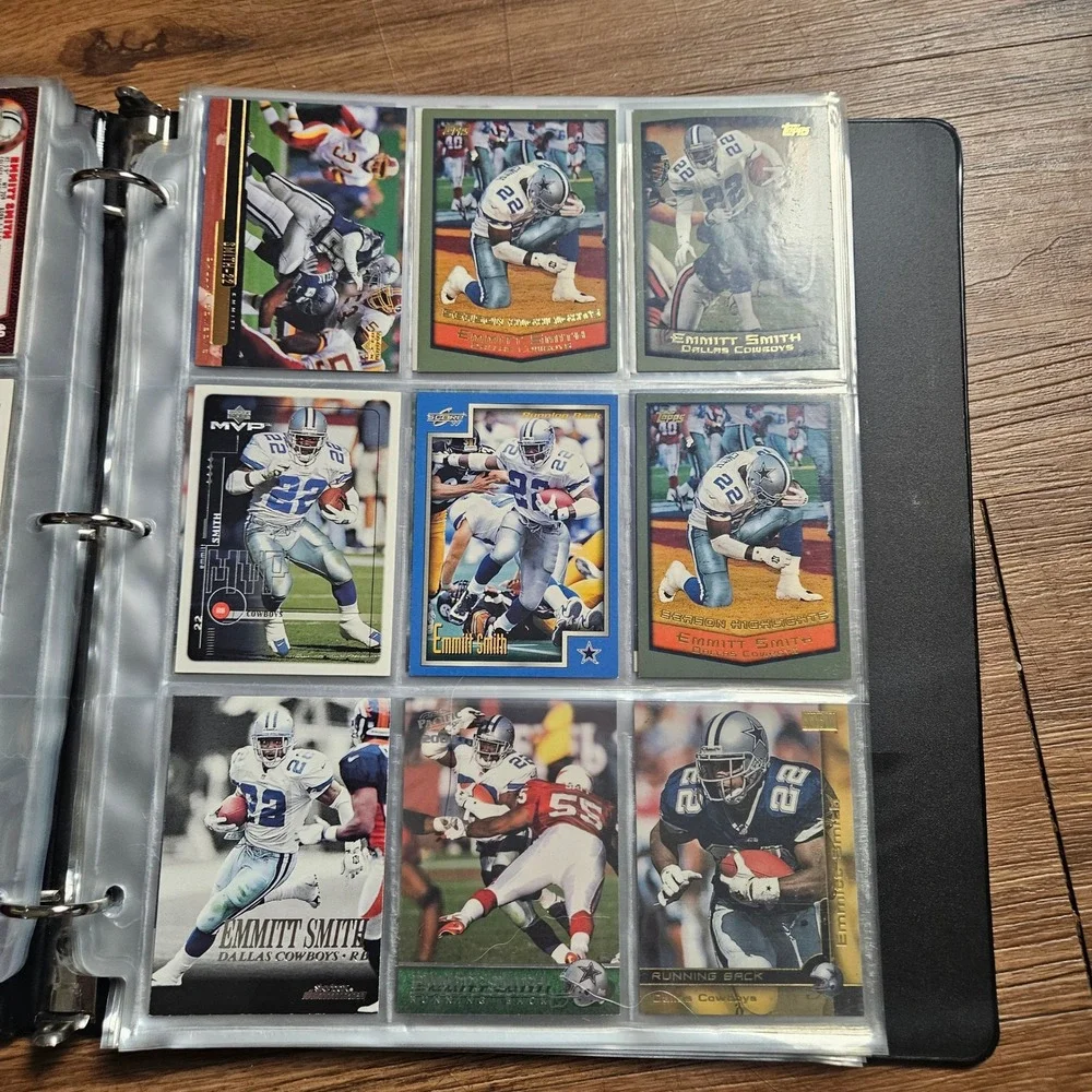 Lot of 124 Emmitt Smith Dallas Cowboys Cards Pro Fleer Score Upper Deck 90s